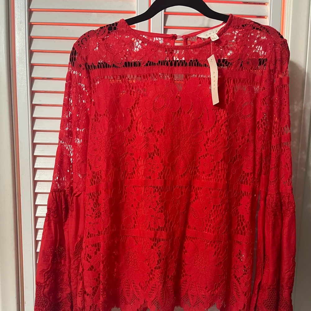 Lace cut out blouse
